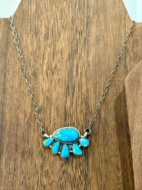 Blue Ridge Turquoise Cluster Necklace
